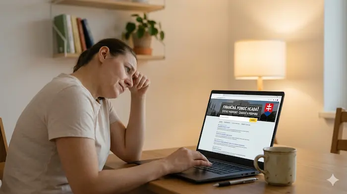 Človek hľadá kde získať pôžičku online